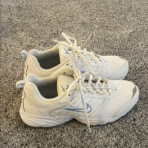 Nike White and Light Blue Athletic Shoes